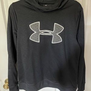 Black & Grey Under Armour Coldgear Hoodie Sweatshirt Size Medium